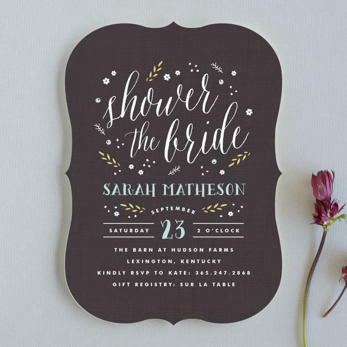 Minted Kristie Kern Bridal Shower Invitations with Rustic Charm