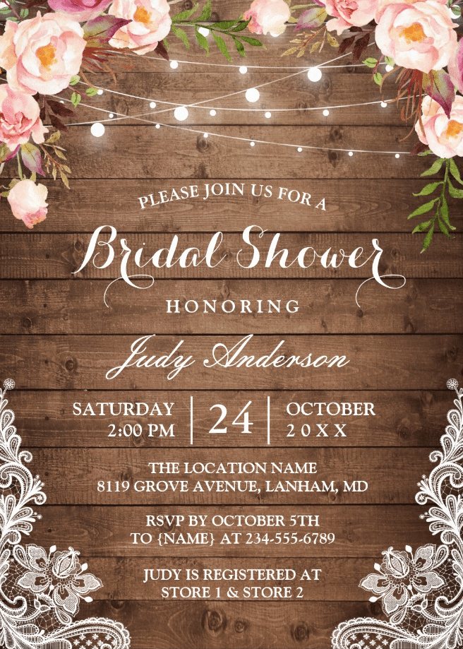 10 Bridal Shower Invitations With Rustic Charm 