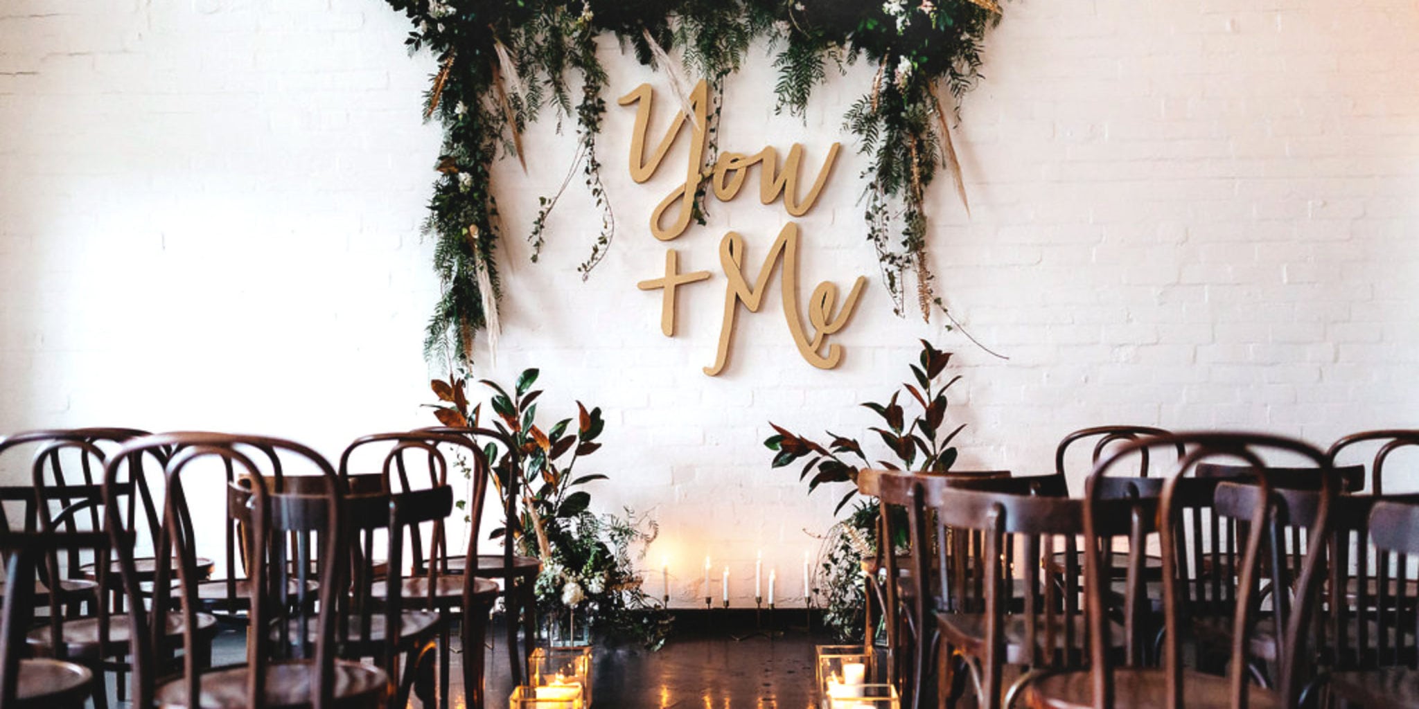 Ceremony backdrops are on trend for weddings.