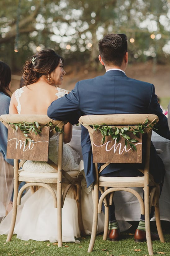 Add creative signage to your wedding decorations.