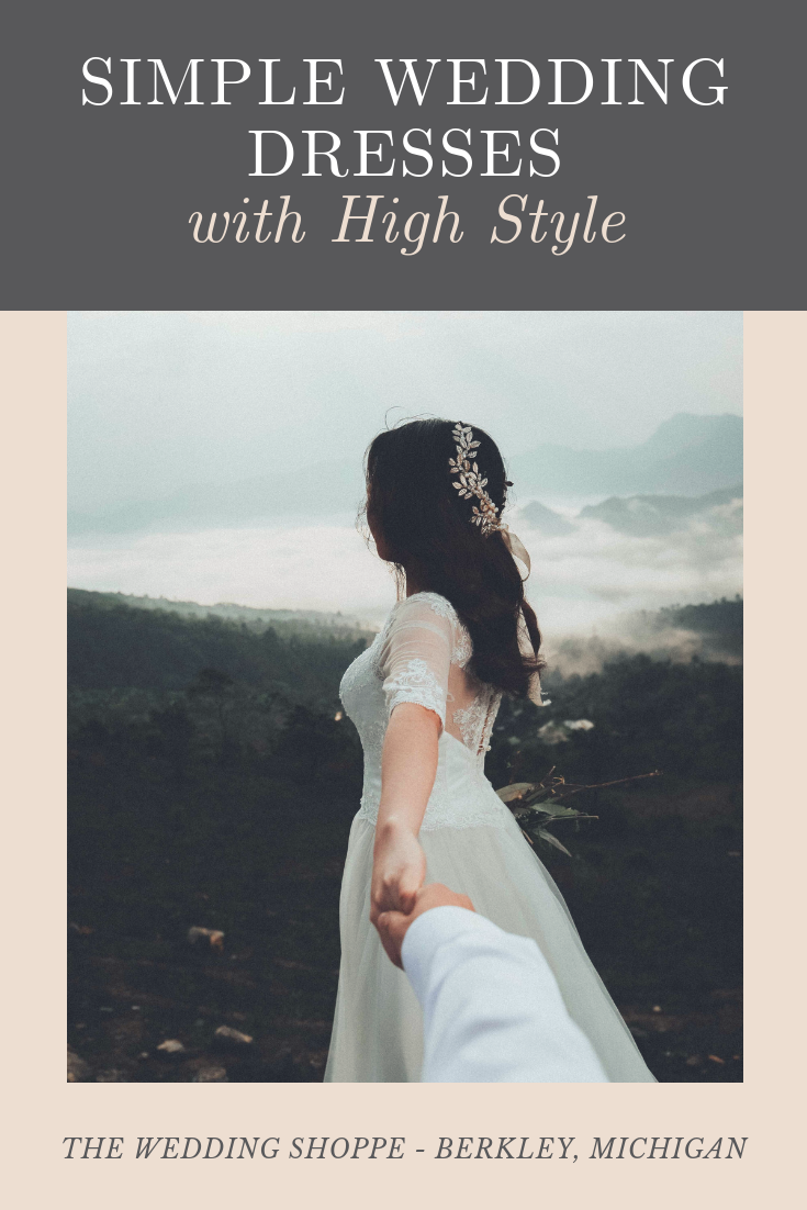 These are our favorite simple wedding dresses with high style for your big day! #wedding #weddingday #weddingdress 