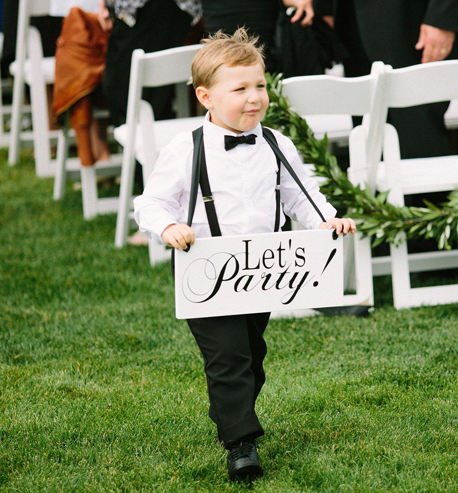 signs for the ring bearer 