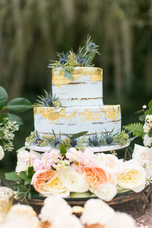 rustic wedding cakes with greenery