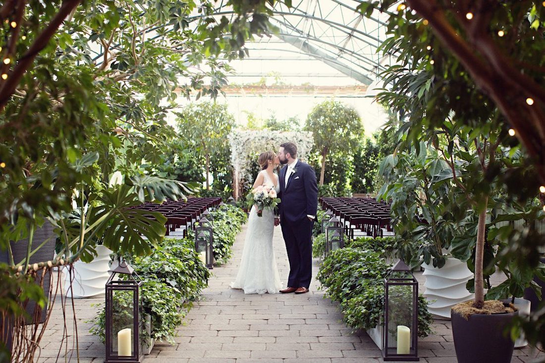 greenhouse wedding in Michigan