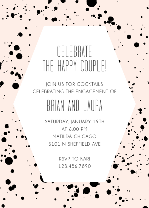 artistic engagement party invites