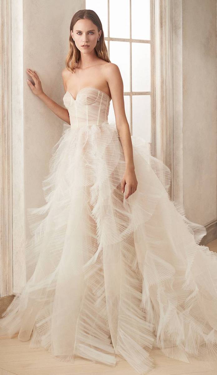 ruffles bridal gown style