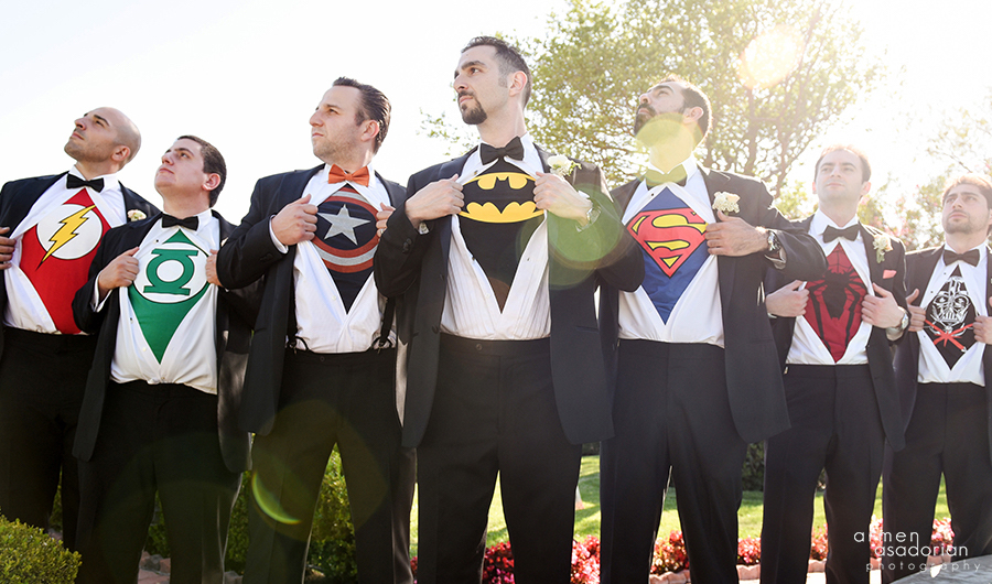 unique wedding ideas superhero groomsmen