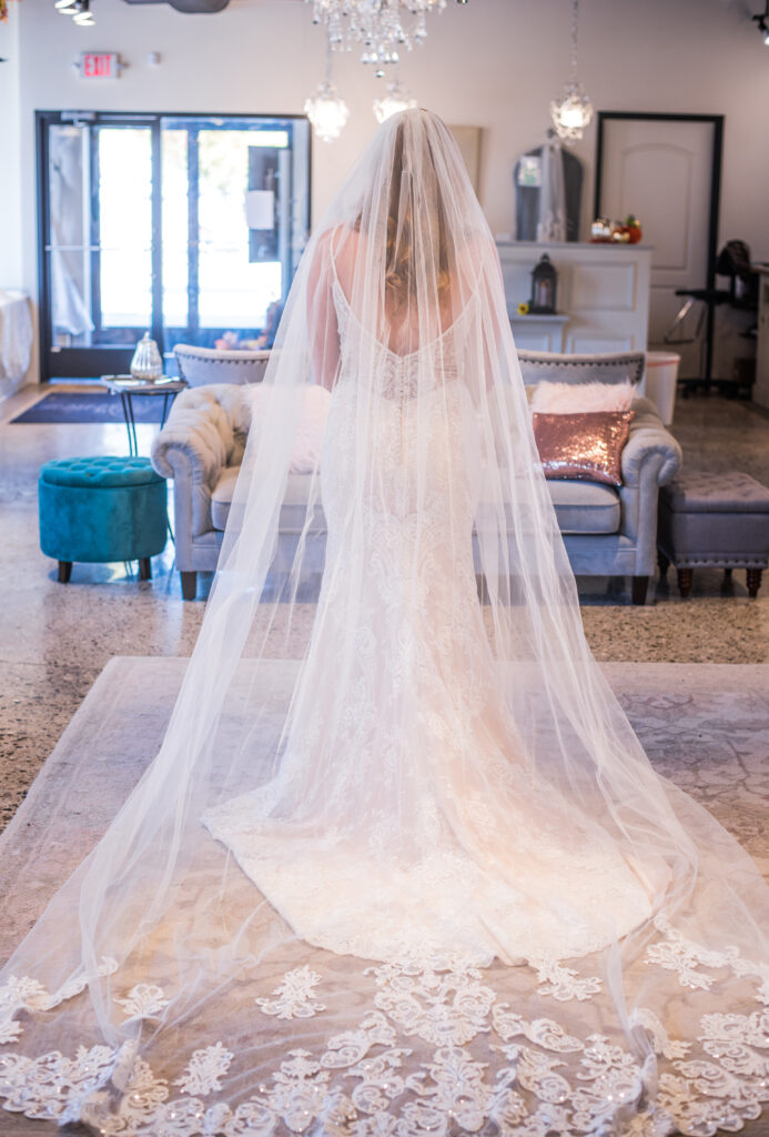 wedding veil with lace wedding shoppe michigan