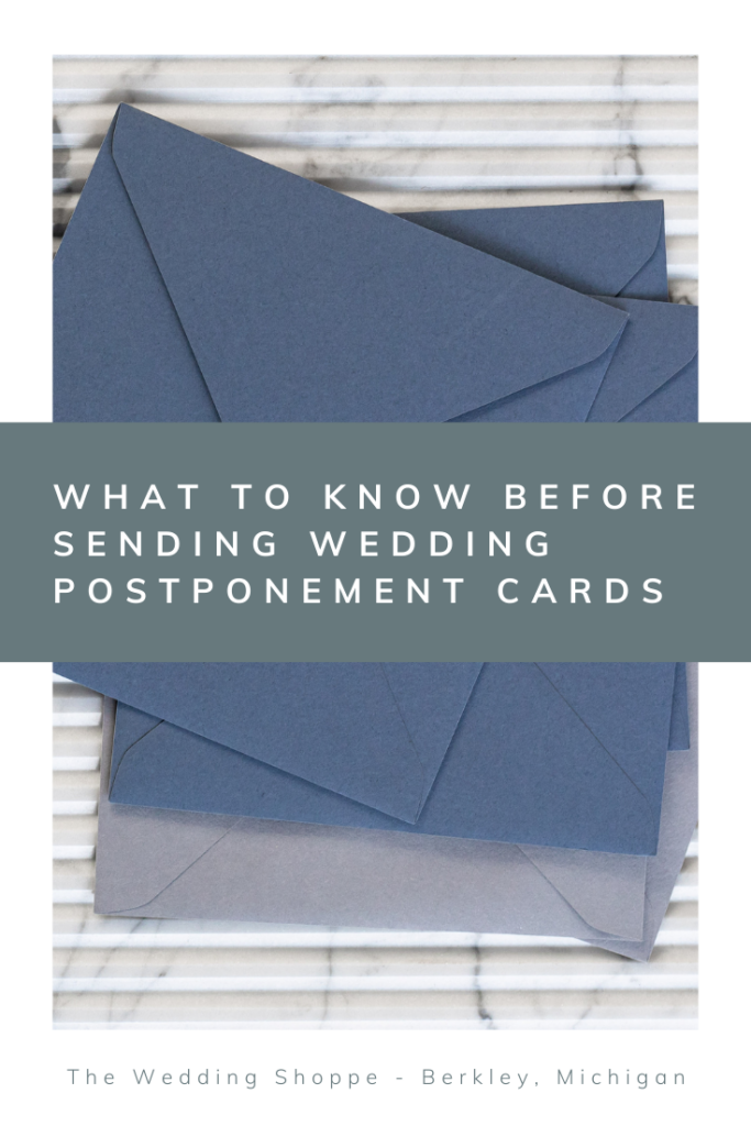wedding postponement card advice