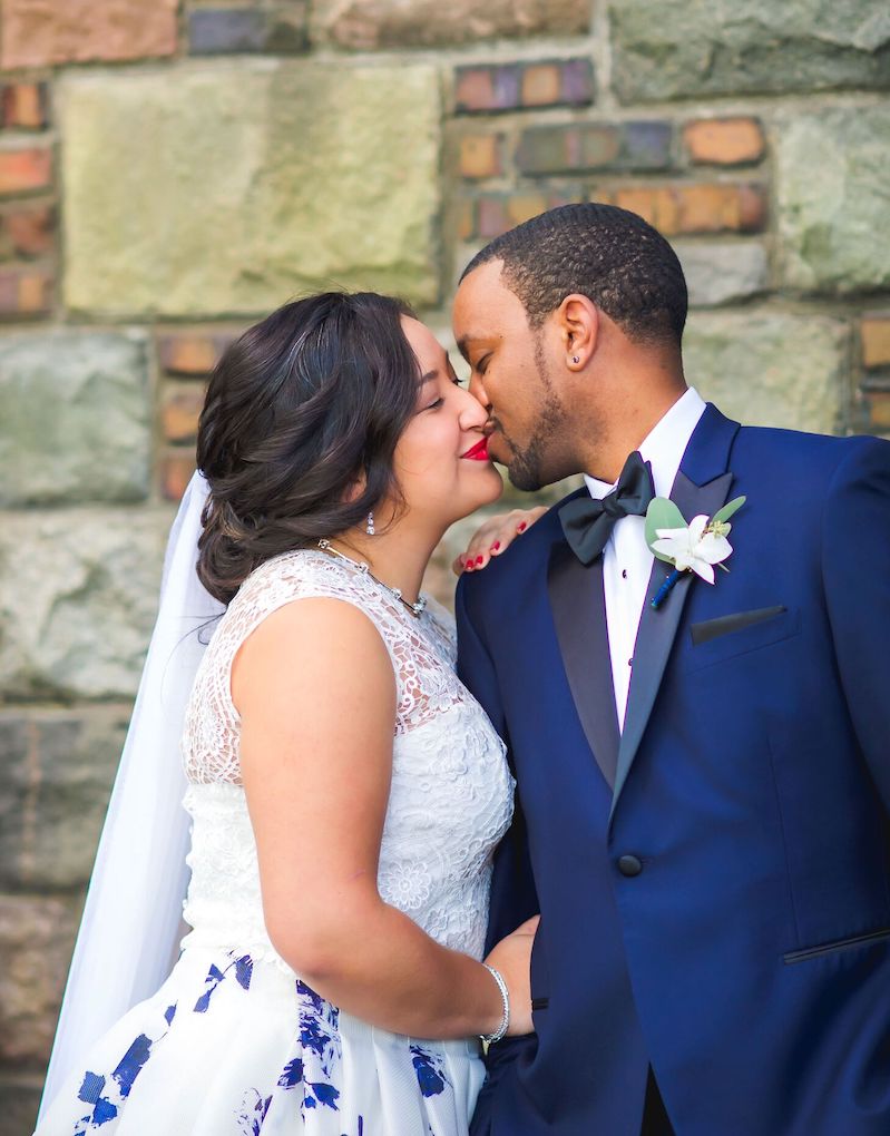 blue wedding tuxedo