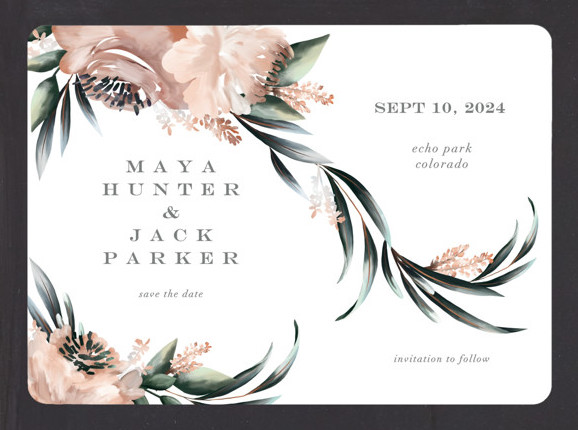 floral save the date