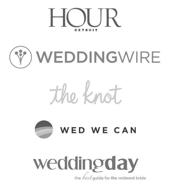 Logos of companies that have given The Wedding Shoppe Awards and Certifications