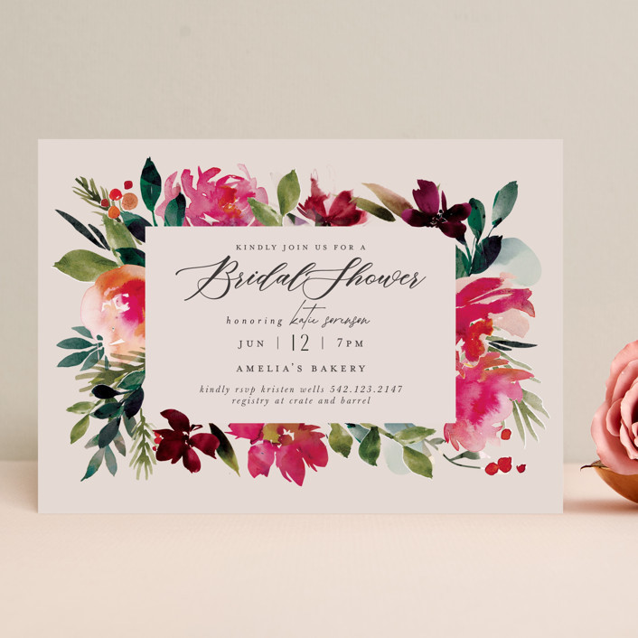 spring bridal shower invitation