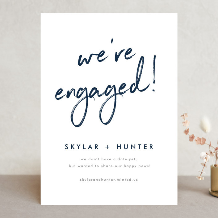 simple engagement card