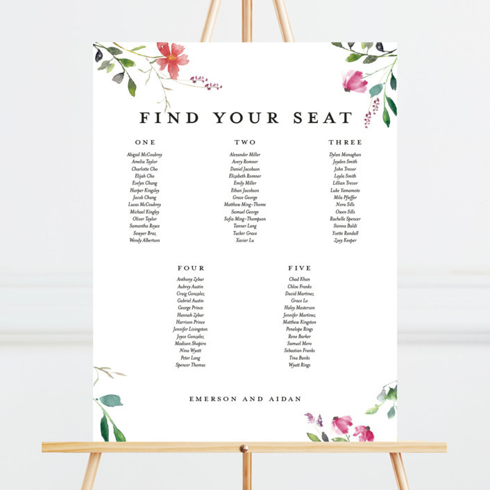 A seating chart