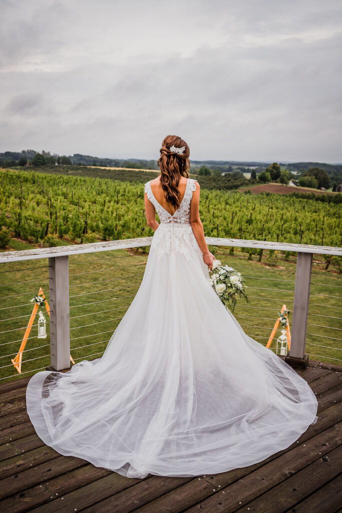 winery wedding dress