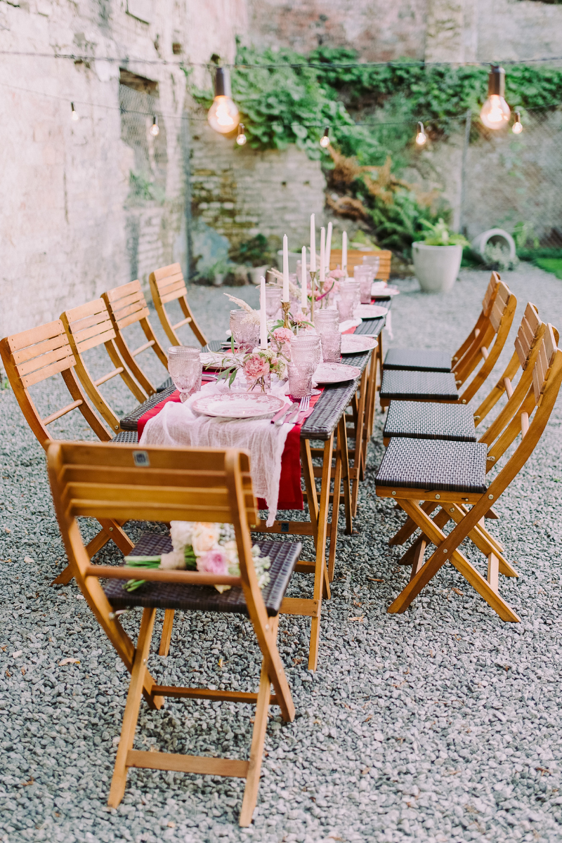 wedding table set for children