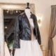 black leather jacket to wear over bridal gown