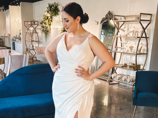 Rochelle asymmetric wedding gown