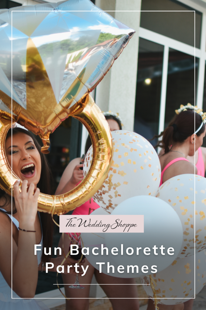 blog post graphic for "Fun Bachelorette Party Themes" from The Wedding Shoppe