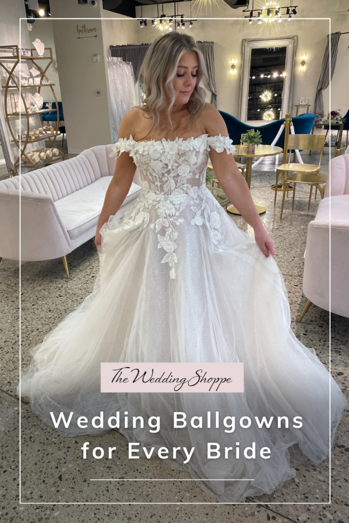 blog post graphic for "Wedding Ballgowns for Every Bride" from the Wedding Shoppe