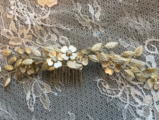 summer wedding bridal floral hair accessory