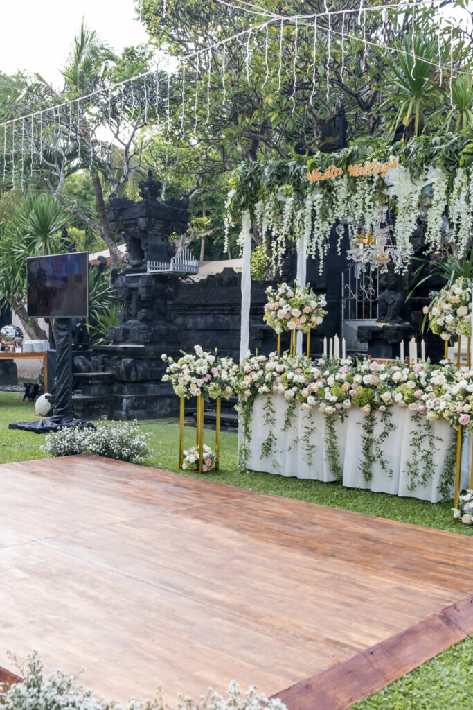 rustic style wedding with outdoor dance floor