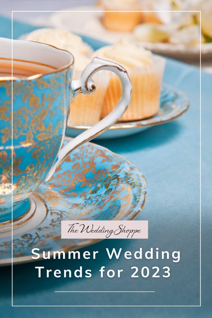 blog post graphic for "Summer Wedding Trends for 2023" from The Wedding Shoppe