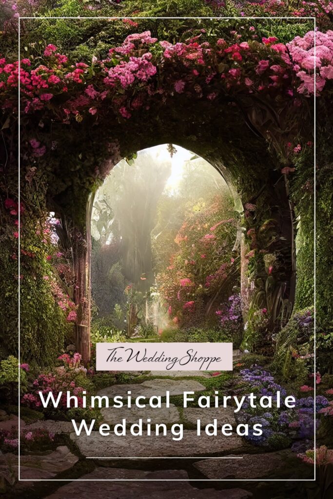 blog post graphic for "Whimsical Fairytale Wedding Ideas" from The Wedding Shoppe