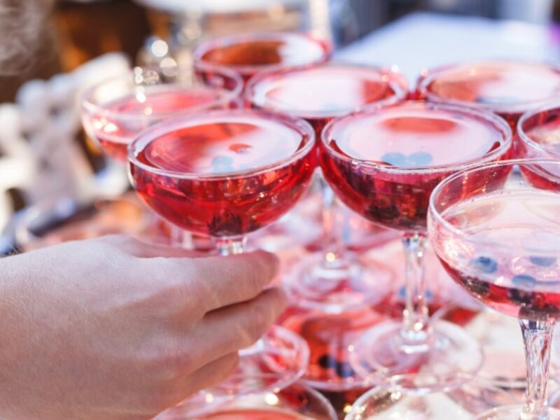 elegant red cocktails for your modern wedding