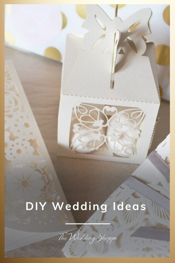 blog post graphic for "DIY Wedding Ideas" from The Wedding Shoppe