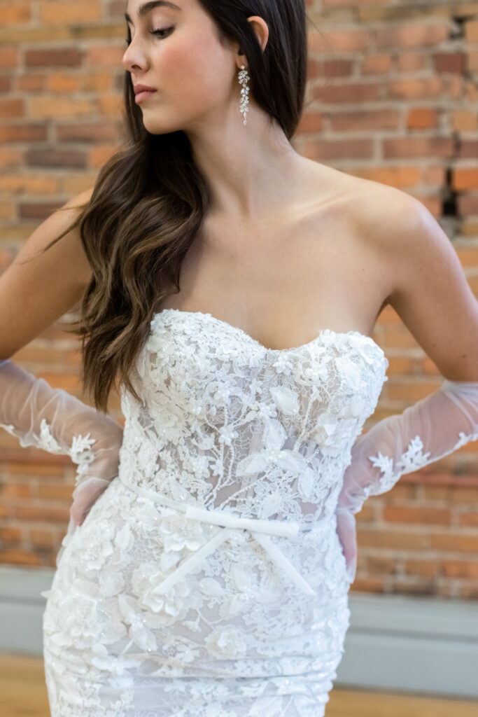 off shoulder bridal gown