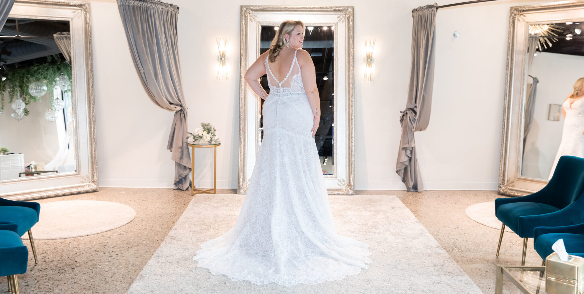 simple yet elegant plus size bridal dress