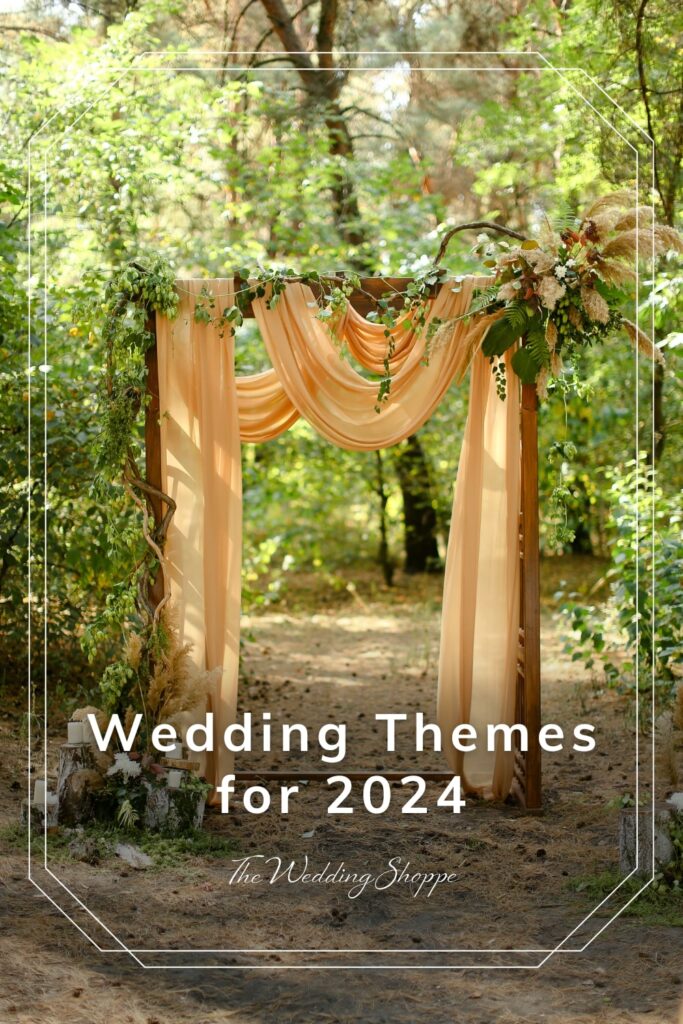 blog post graphic for "Wedding Themes for 2024" from The Wedding Shoppe