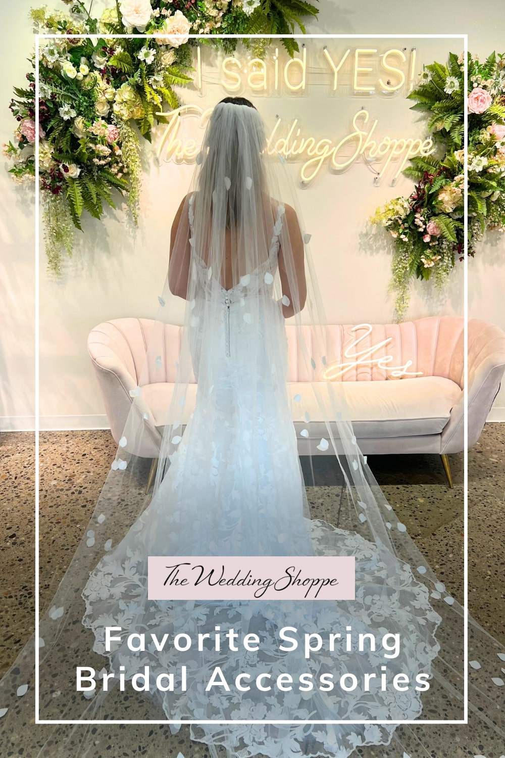 pinnable graphic for "Favorite Spring Bridal Accessories" from The Wedding Shoppe