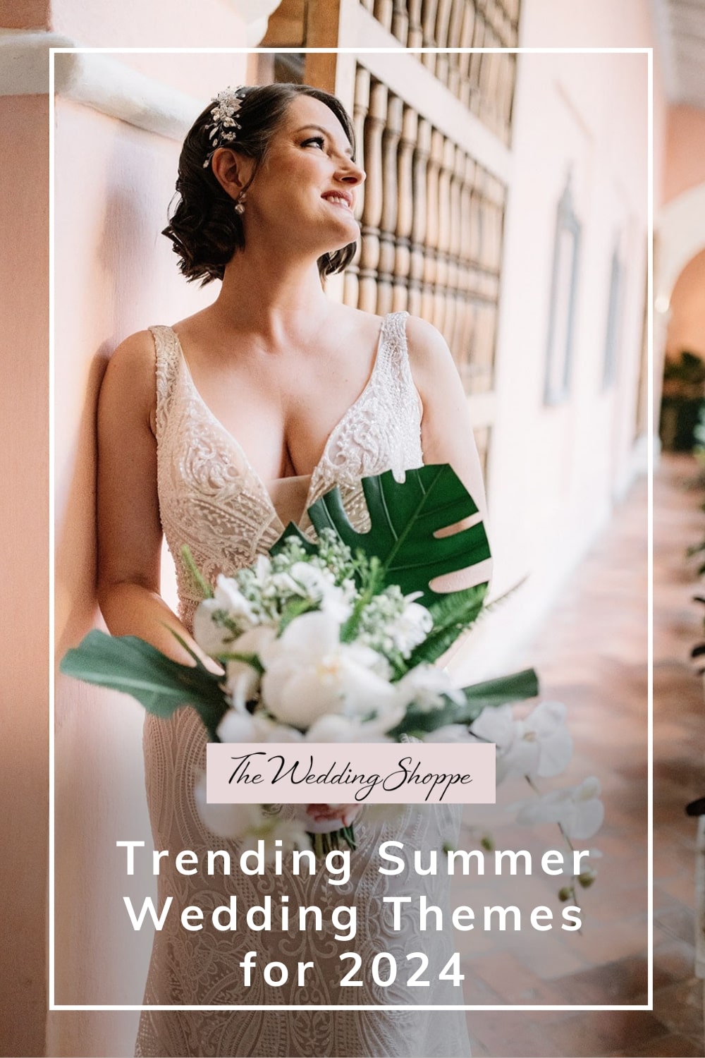 pinnable graphic for "Trending Summer Wedding Themes for 2024" from The Wedding Shoppe